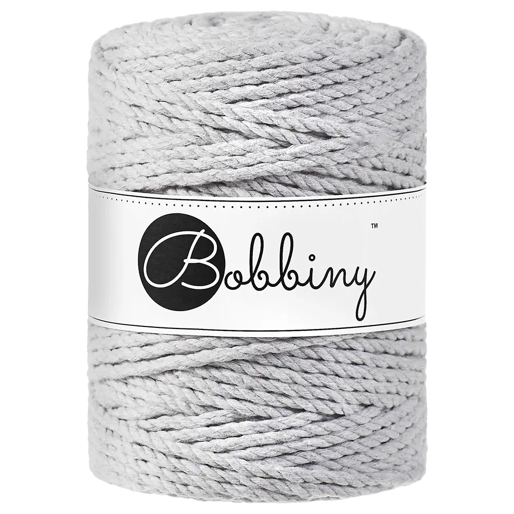 #Farbe_Bobbiny Makramee 3PLY 5 mm | Light Grey