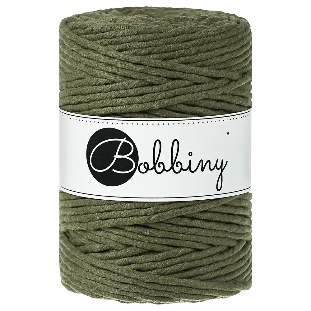 #Farbe_Bobbiny Makramee 5 mm | Avocado