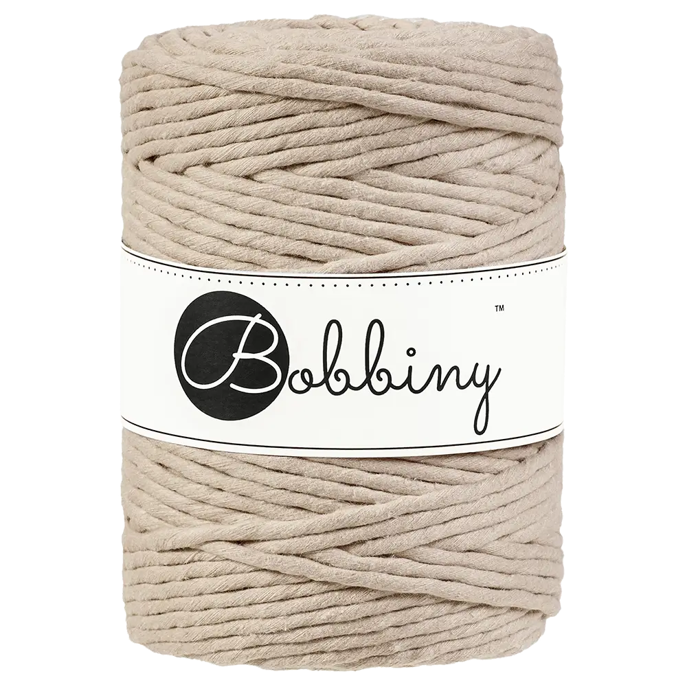 #Farbe_Bobbiny Makramee 5 mm | Beige