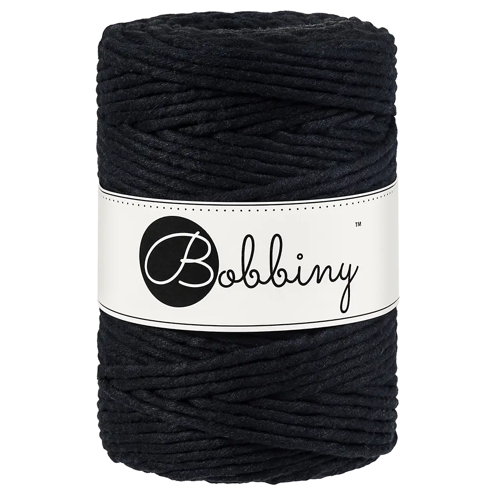 #Farbe_Bobbiny Makramee 5 mm | Black