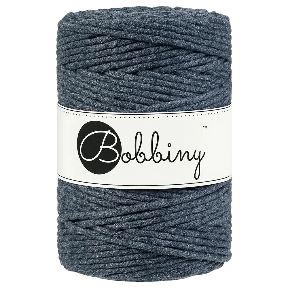 #Farbe_Bobbiny Makramee 5 mm | Charcoal