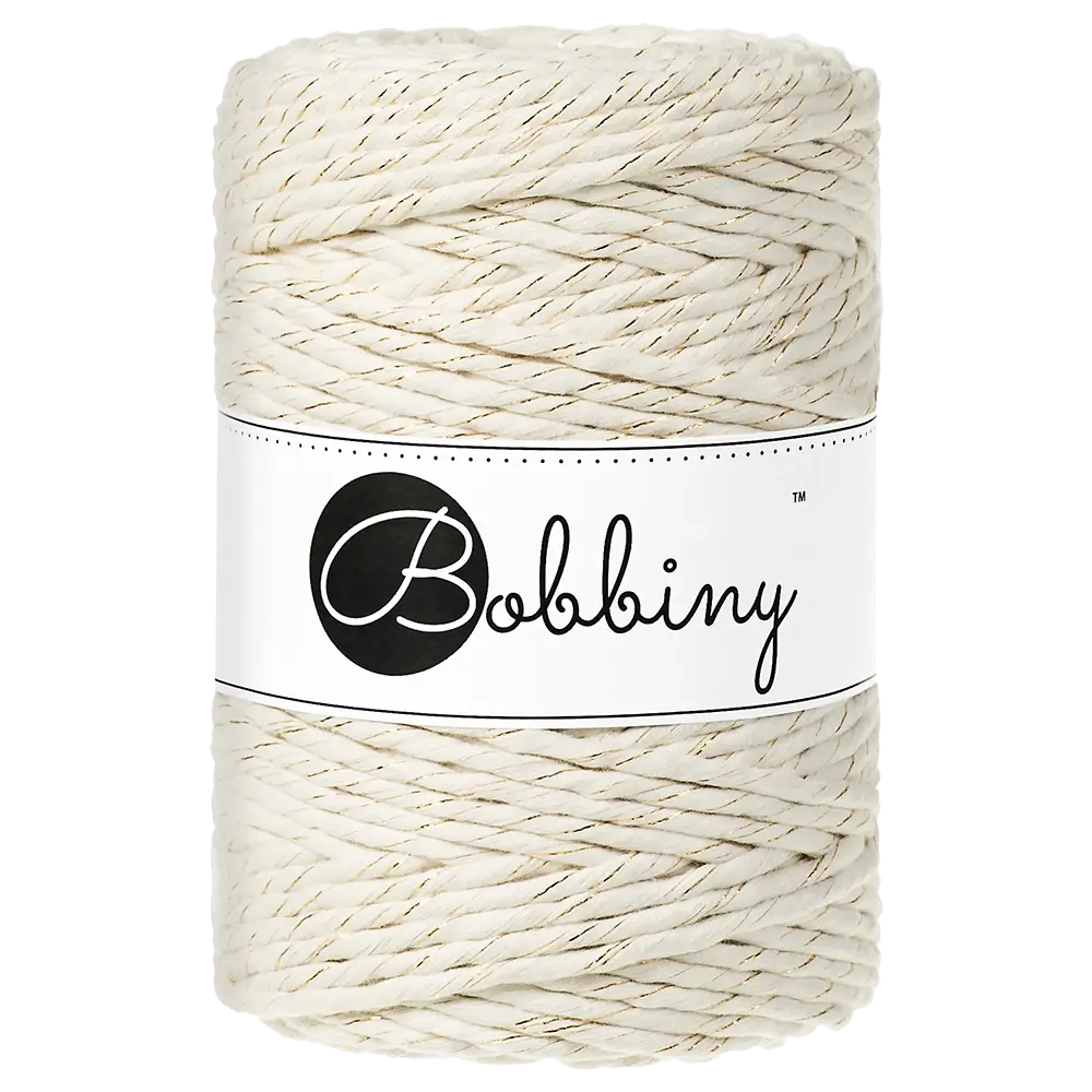 #Farbe_Bobbiny Makramee 5 mm | Golden Natural