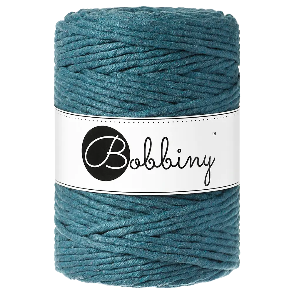 #Farbe_Bobbiny Makramee 5 mm | Peacock Blue