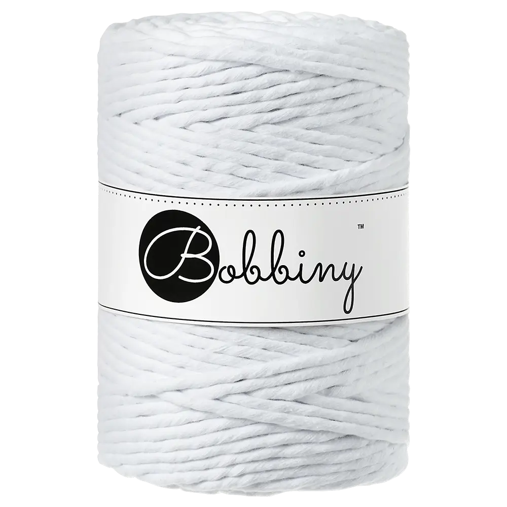 #Farbe_Bobbiny Makramee 5 mm | White