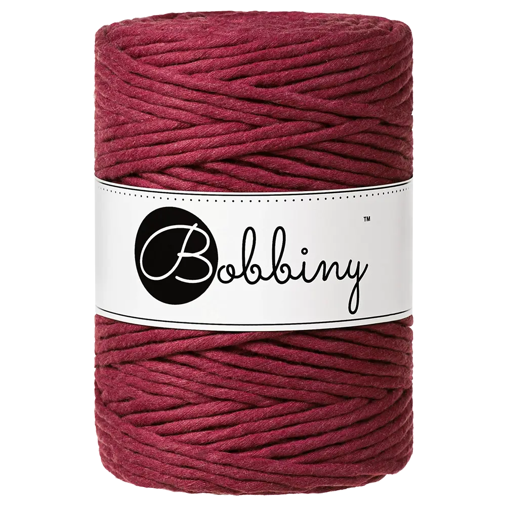 #Farbe_Bobbiny Makramee 5 mm | Wine Red