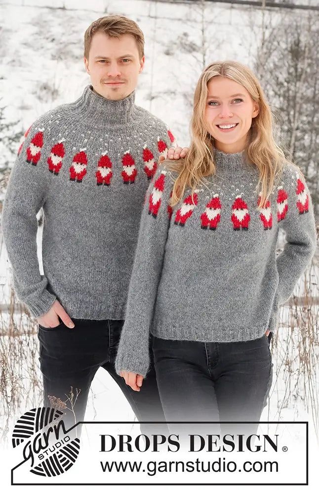 Pullover Weihnachtsmann für Damen (Strickset)