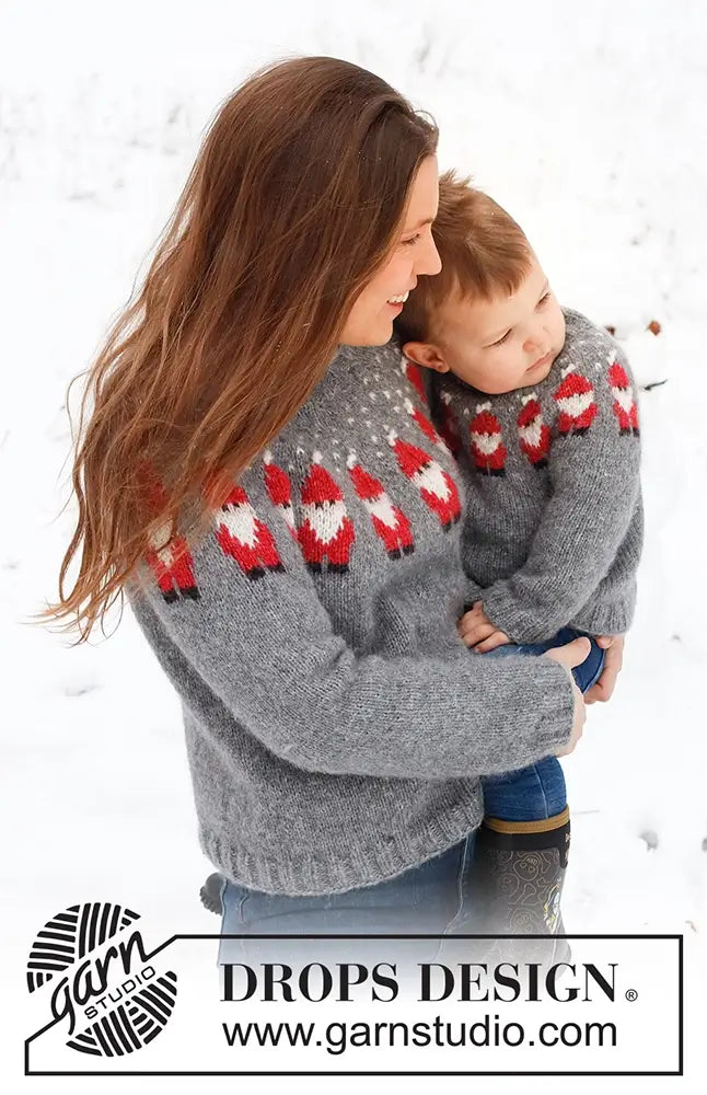 Pullover Weihnachtsmann für Damen (Strickset)