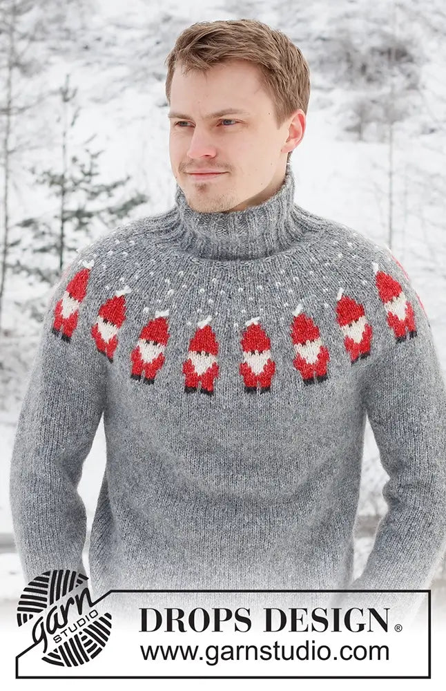 Pullover Weihnachtsmann für Herren (Strickset)