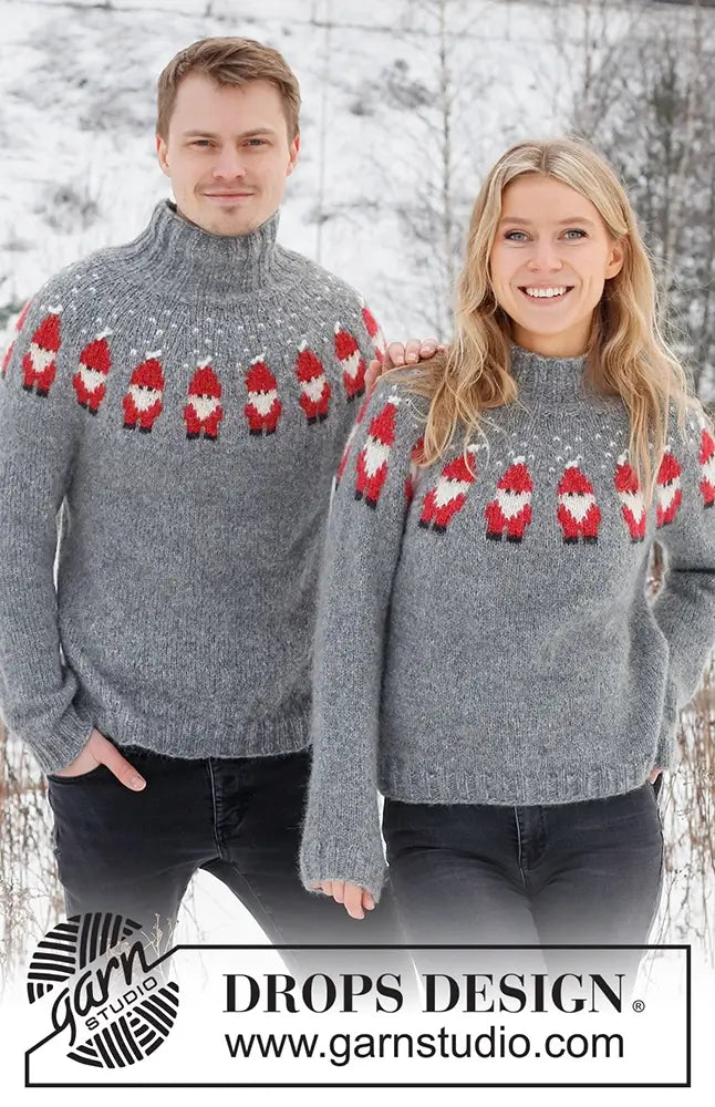 Pullover Weihnachtsmann für Herren (Strickset)