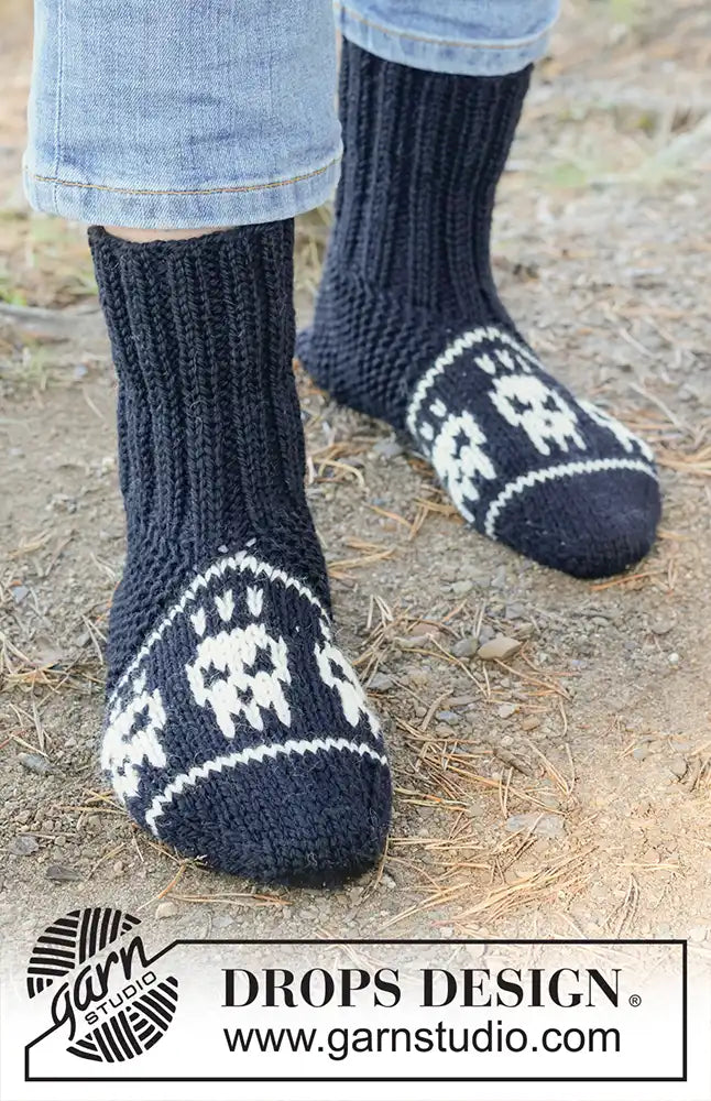 Hausschuhe Spooky Toes (Strickset)