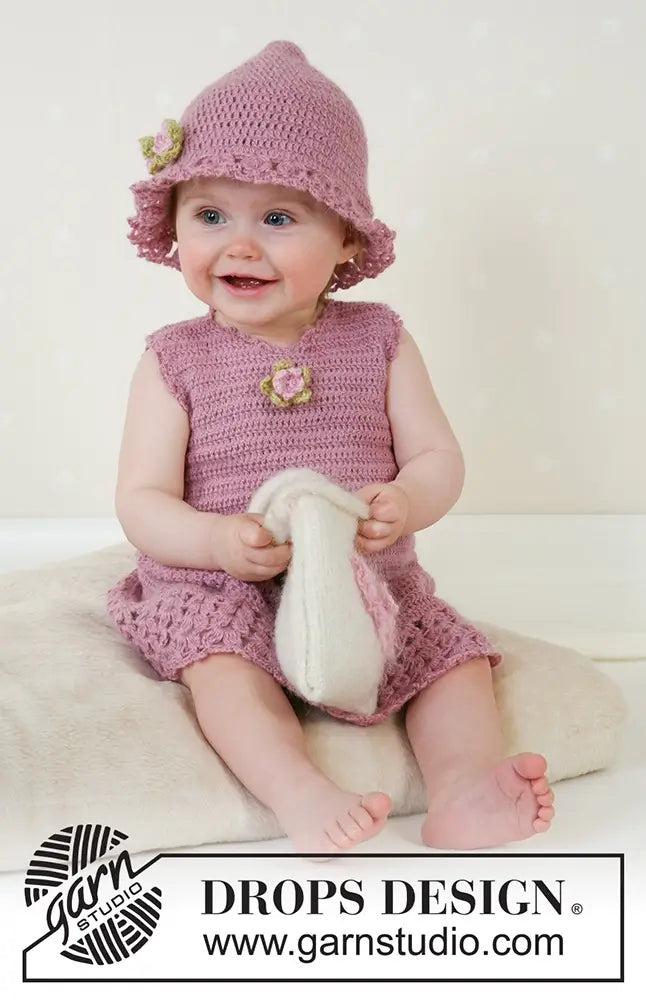 Kleid & Hut mit Tasche Little Miss Berry (Häkelset)