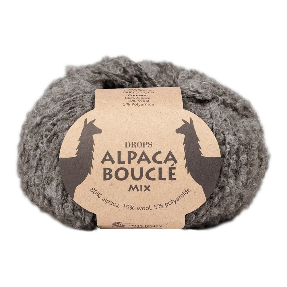 #Farbe_Drops Alpaca Bouclé Mix | 0517 Grau