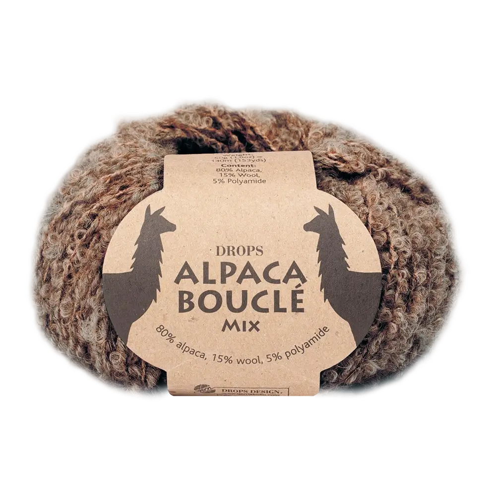 #Farbe_Drops Alpaca Bouclé Mix | 0602 Braun