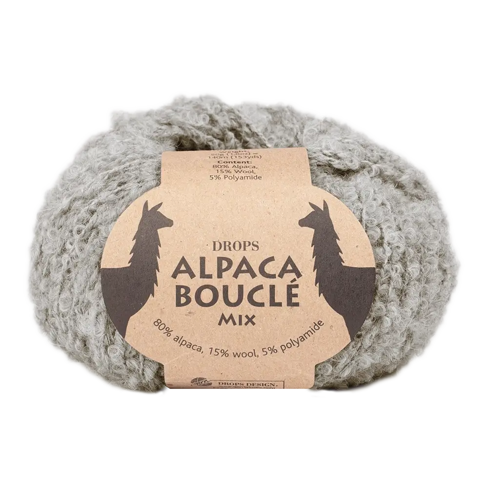 #Farbe_Drops Alpaca Bouclé Mix | 5110 Hellgrau
