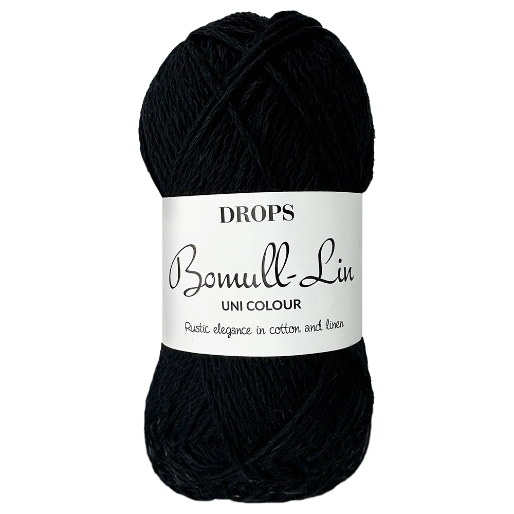 #Farbe_Drops Bomull-Lin | 16 Schwarz
