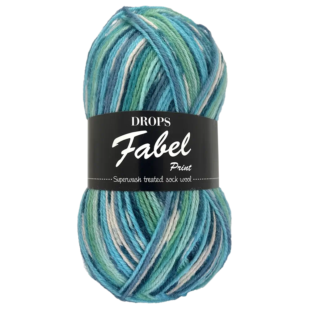 #Farbe_Drops Fabel Print | 522 Türkis/Blau
