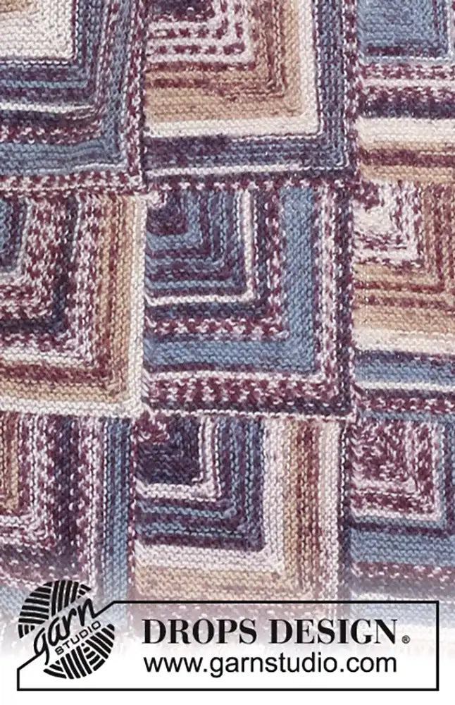 Dreieckstuch Cascading Squares (Strickset)