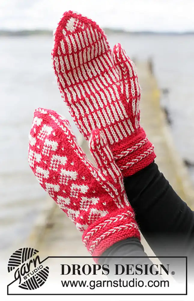 Handschuhe Holiday Hearts (Strickset)