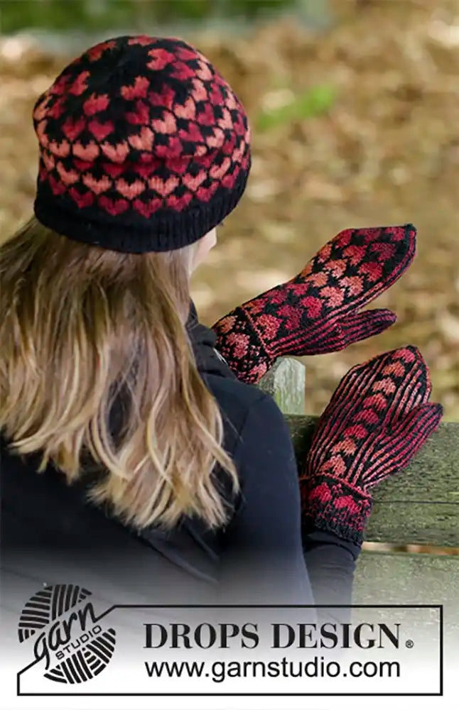 Mütze & Handschuhe Queen of Hearts (Strickset)