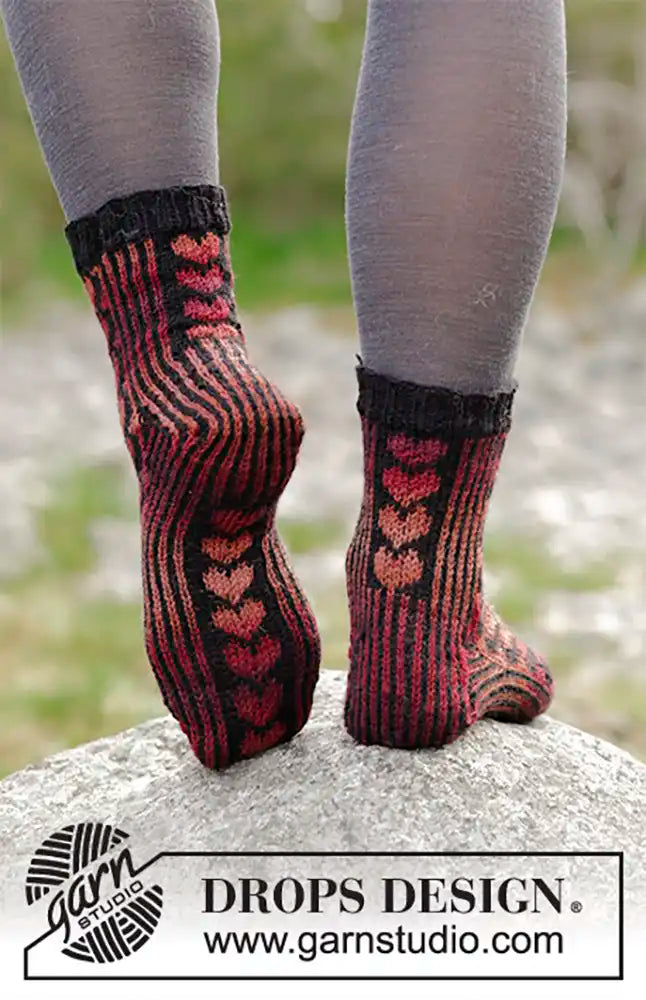 Socken Queen of Hearts (Strickset)