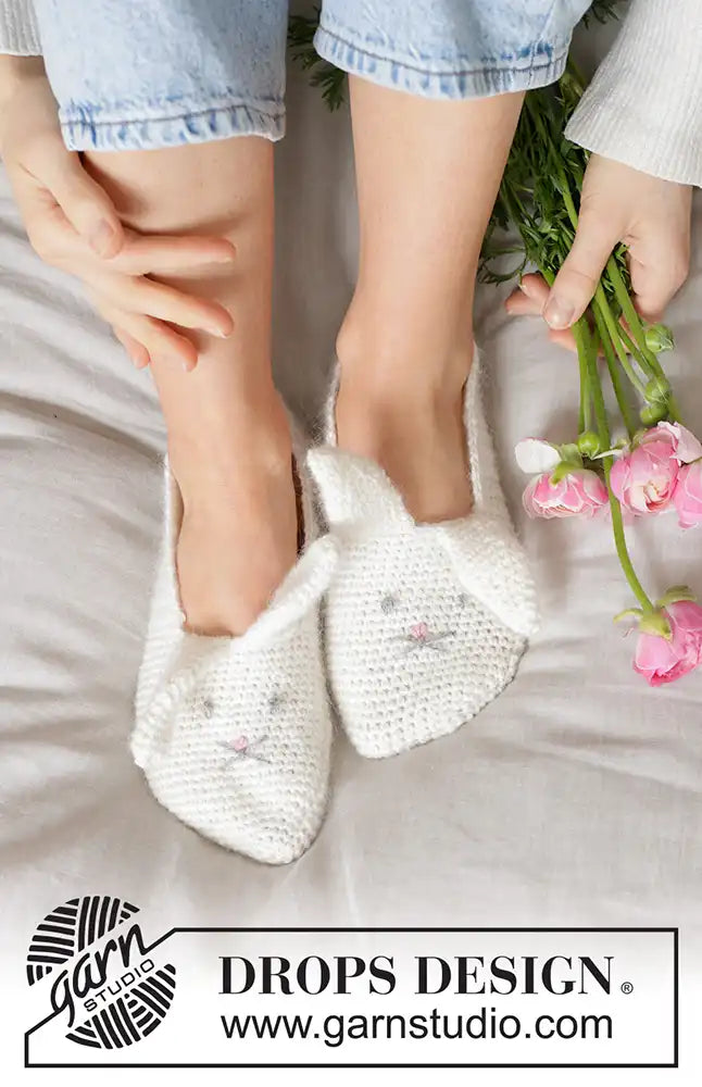 Hausschuhe Bunny Ears (HĂ€kelset)