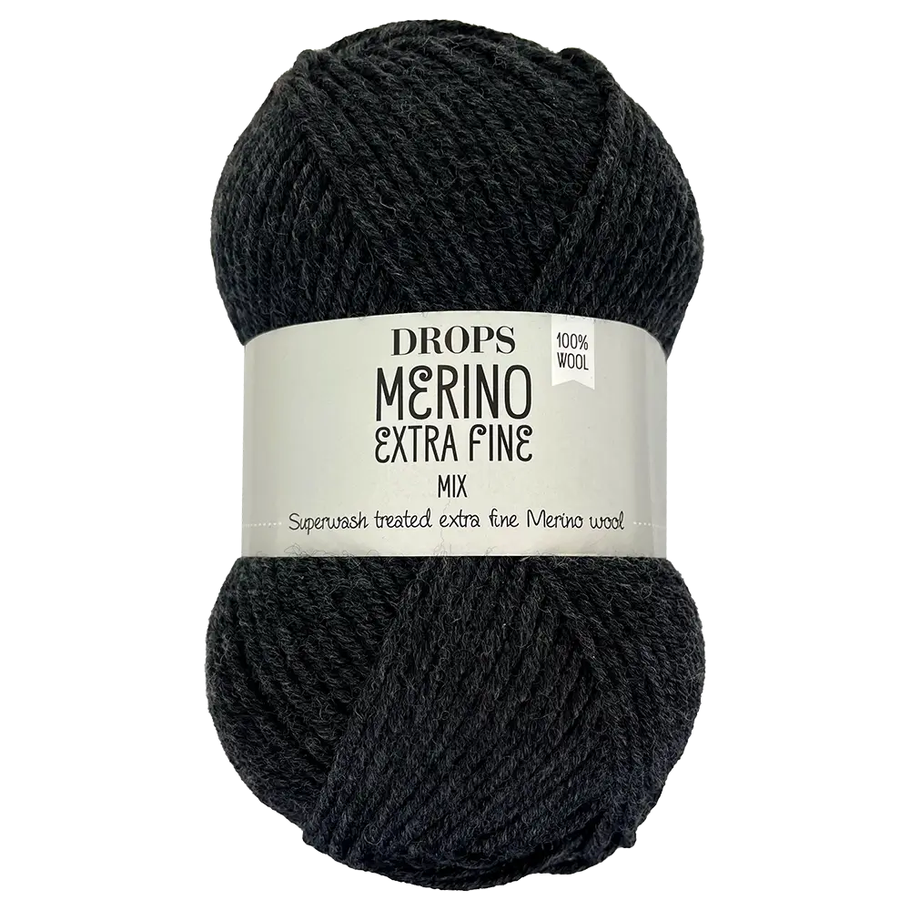 #Farbe_Drops Merino Extra Fine Mix | 03 Dunkelgrau