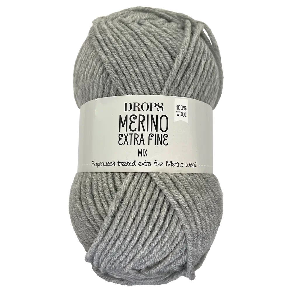 #Farbe_Drops Merino Extra Fine Mix | 05 Hellgrau