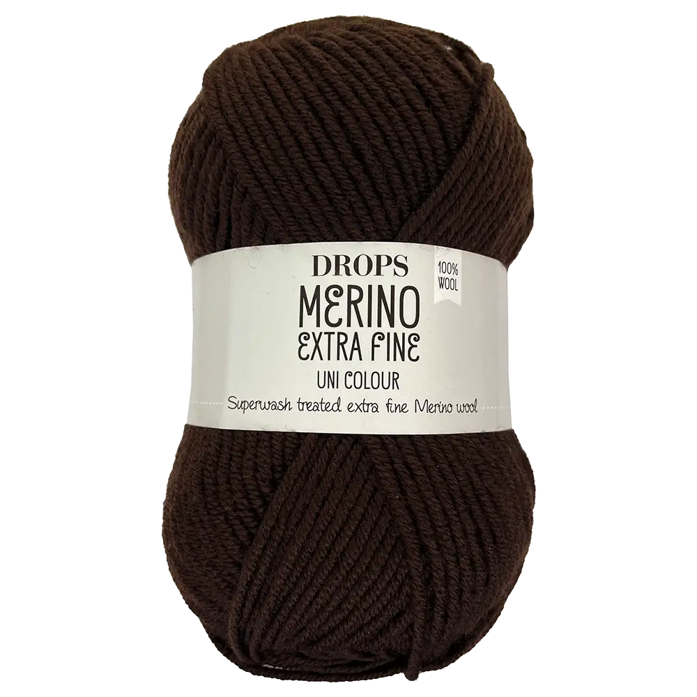 #Farbe_Drops Merino Extra Fine Uni | 09 Dunkelbraun