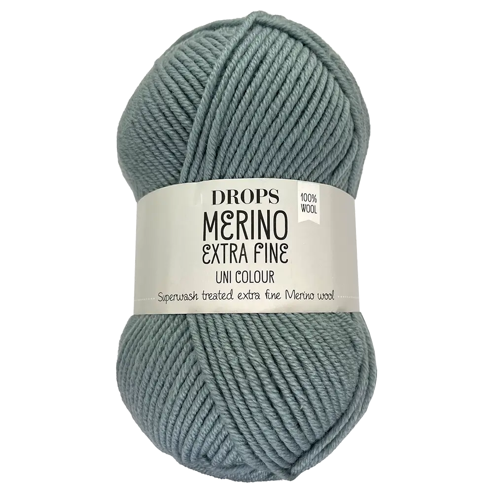 #Farbe_Drops Merino Extra Fine Uni | 15 Hell Graugrün