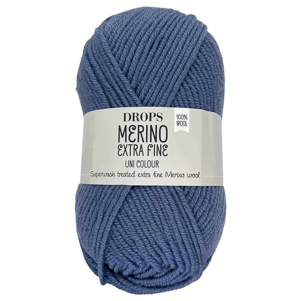#Farbe_Drops Merino Extra Fine Uni | 23 Graublau