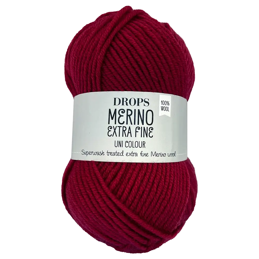 #Farbe_Drops Merino Extra Fine Uni | 32 Dunkelrosa
