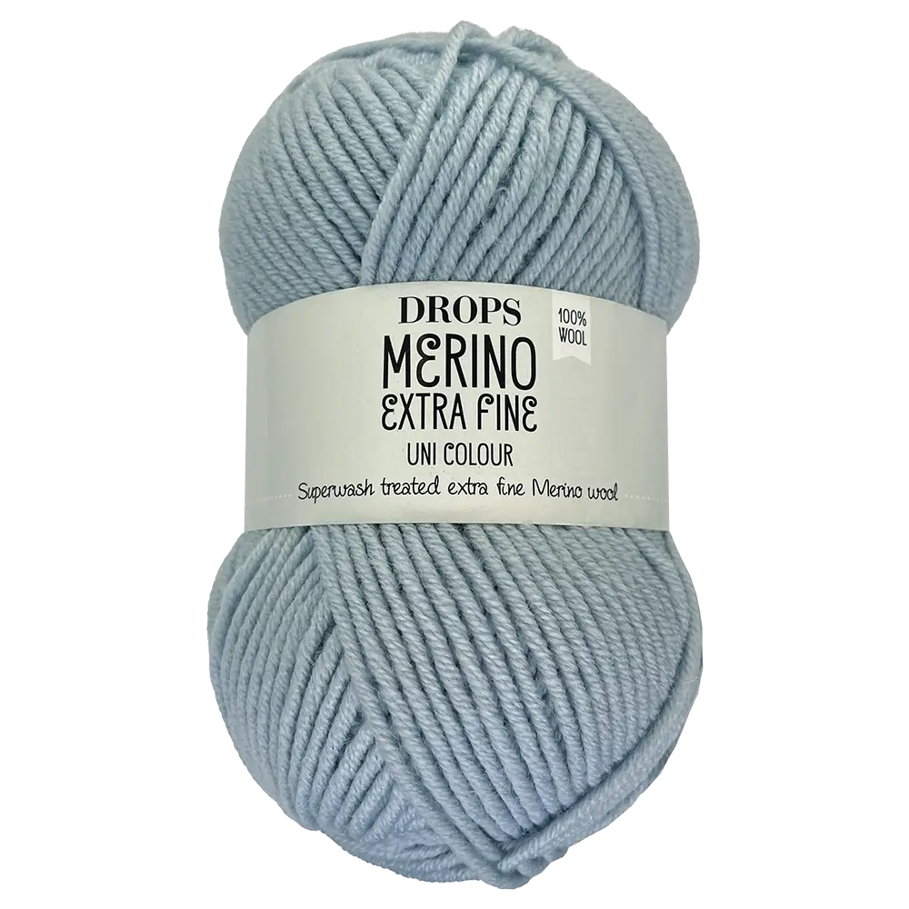 #Farbe_Drops Merino Extra Fine Uni | 39 Eisblau