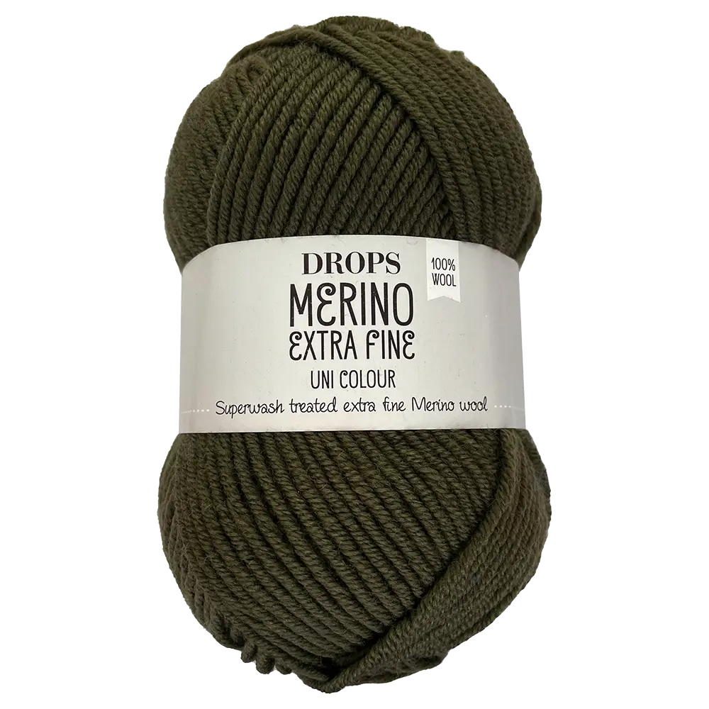 #Farbe_Drops Merino Extra Fine Uni | 53 Moosgrün