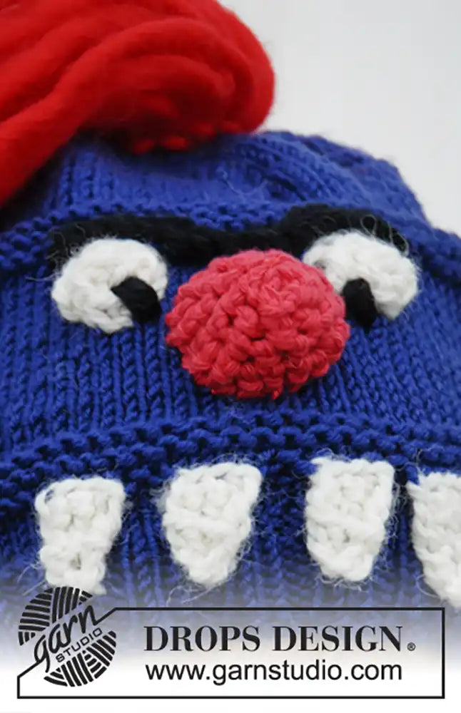 Mütze Monster Tooth Monster (Strick- und Häkelset)