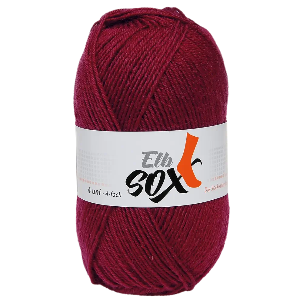 #Farbe_ElbSox 4-fach Uni | 007 Rot