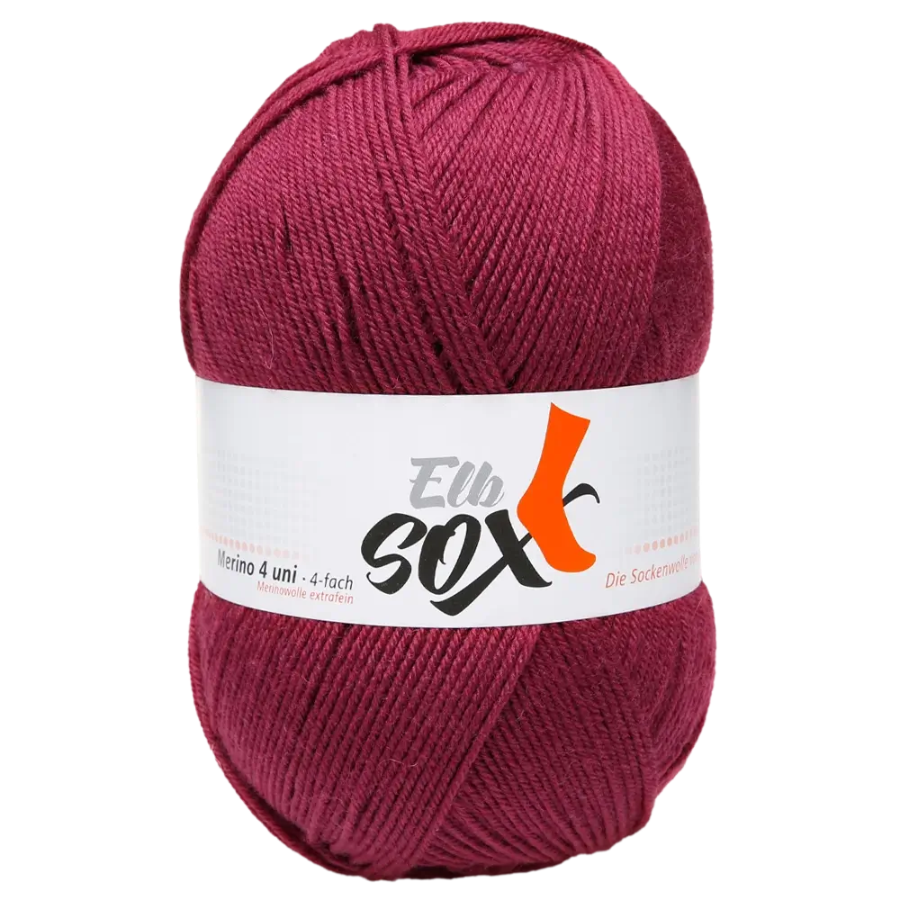 #Farbe_ElbSox 4-fach Uni | 012 Bordeaux