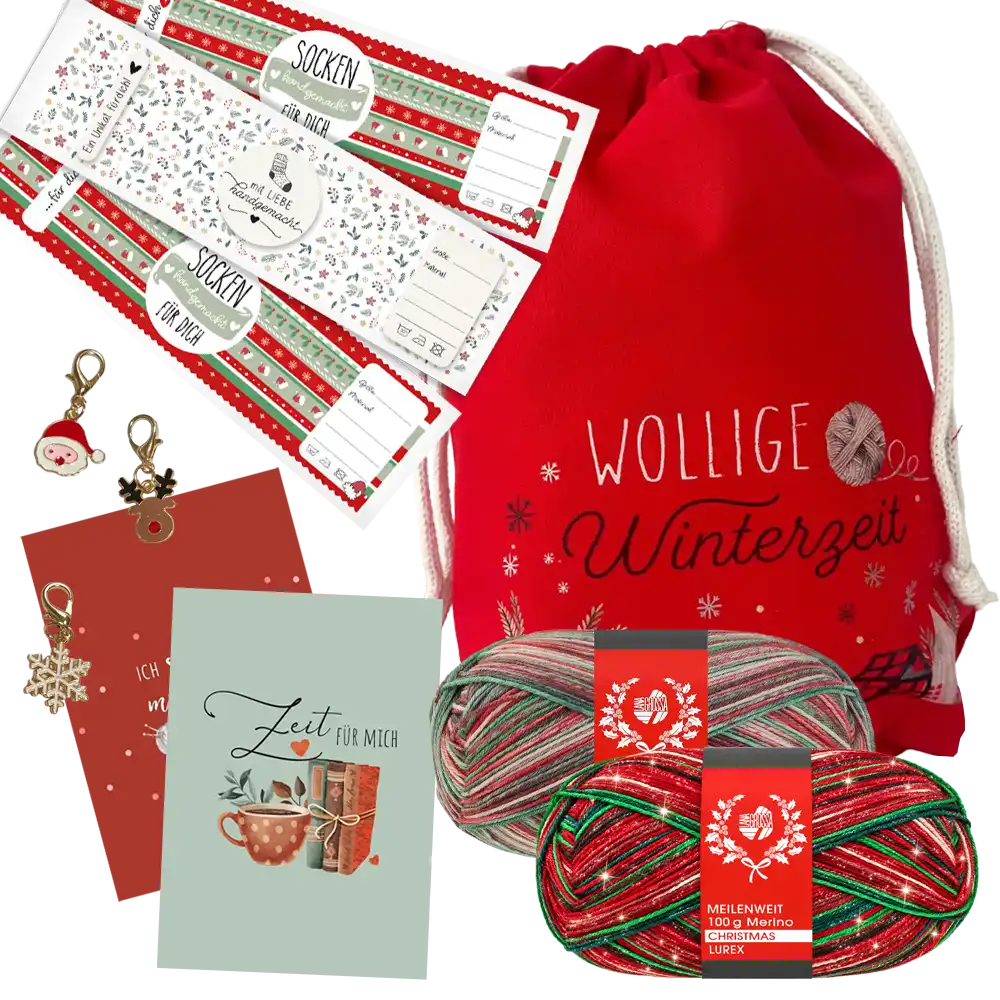 Masche in der Tasche | Weihnachts-Socken