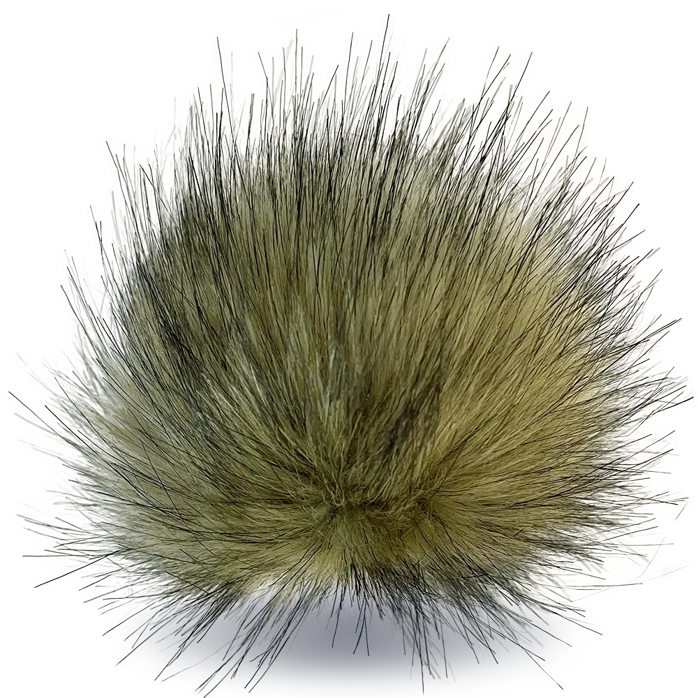 #Farbe_Bommel mit Faden 15-17 cm | Beige-Schwarz