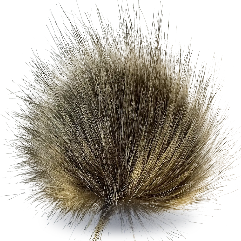 #Farbe_Bommel mit Faden 15-17 cm | Braun-Beige