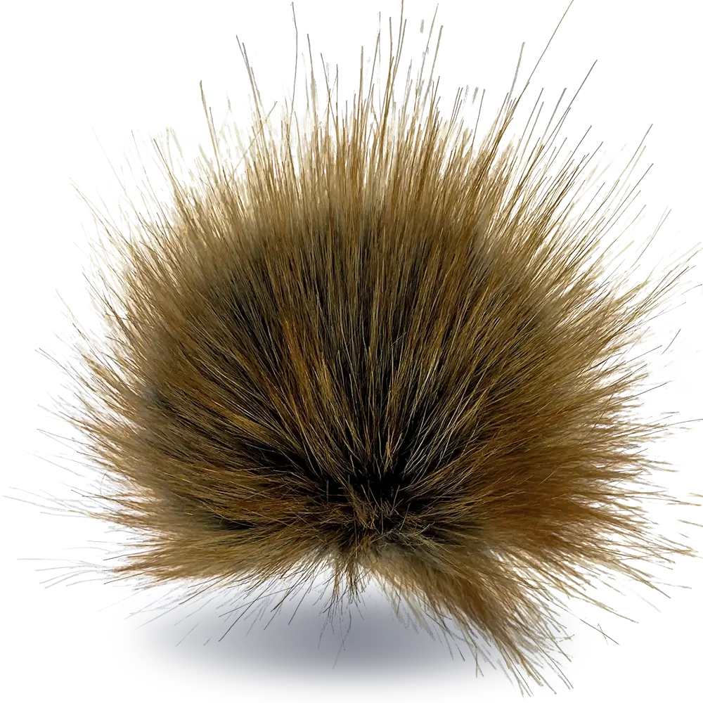 #Farbe_Bommel mit Faden 15-17 cm | Braun-Schwarz