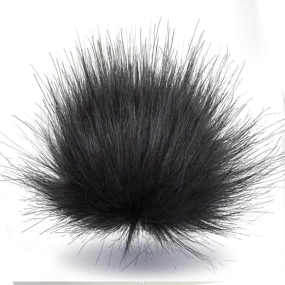 #Farbe_Bommel mit Faden 15-17 cm | Lilagrau