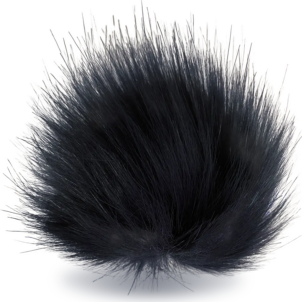 #Farbe_Bommel mit Faden 15-17 cm | Mitternachtsblau