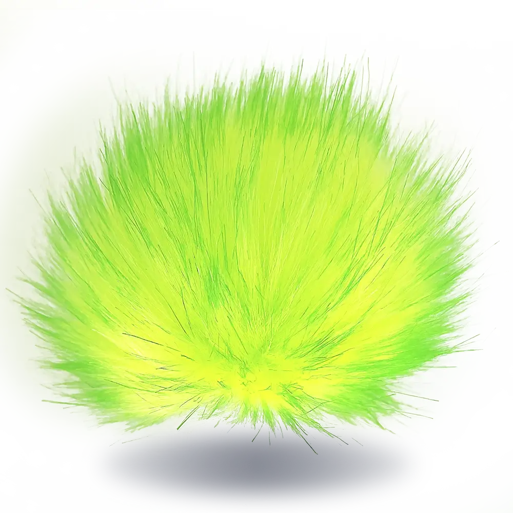 #Farbe_Bommel mit Faden 15-17 cm | Neongelb