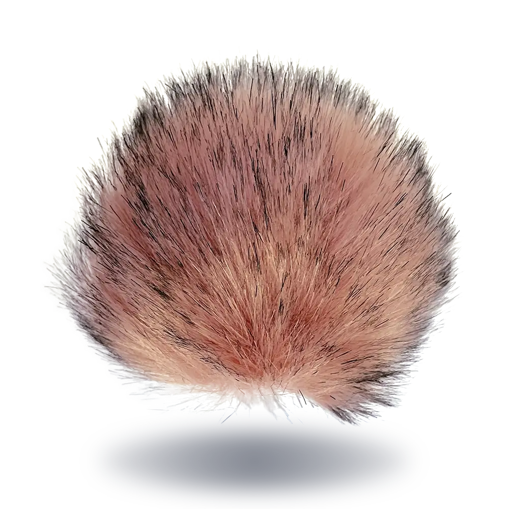 #Farbe_Bommel mit Druckknopf 10-12 cm | Rosa