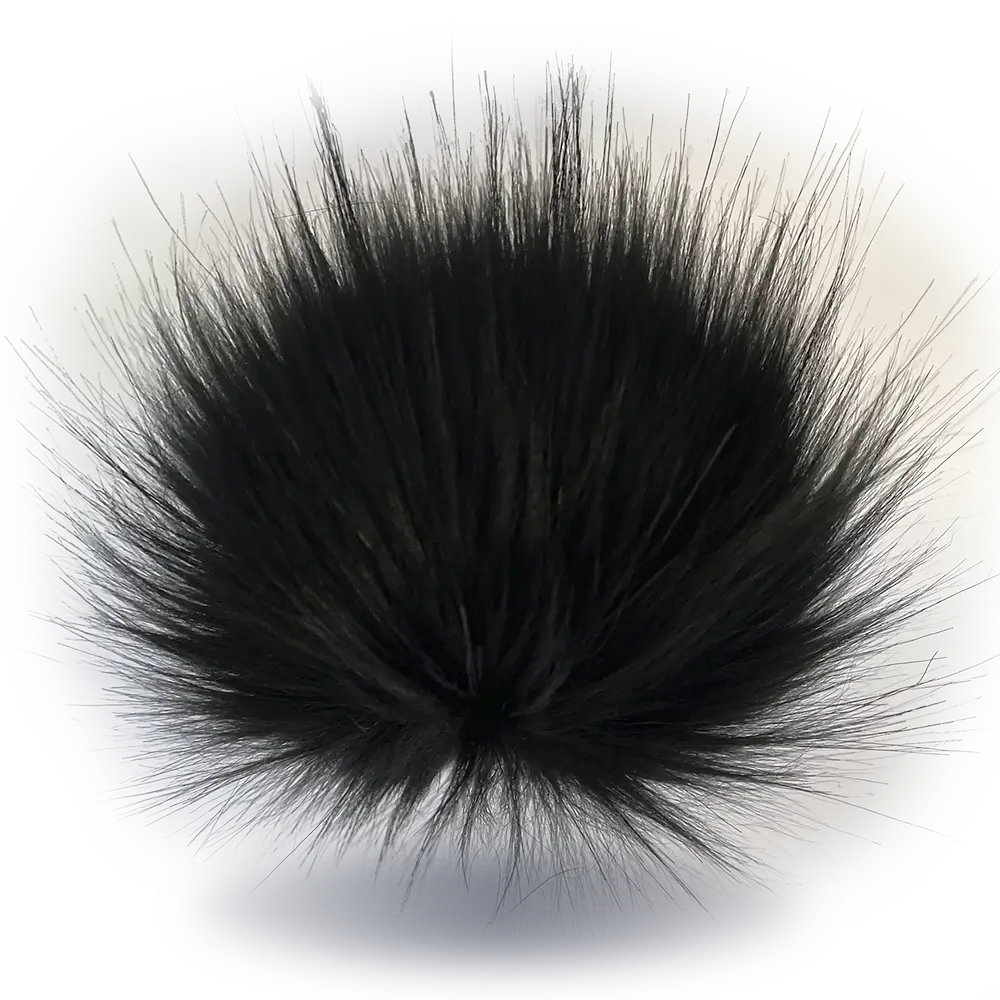 #Farbe_Bommel mit Faden 15-17 cm | Schwarz