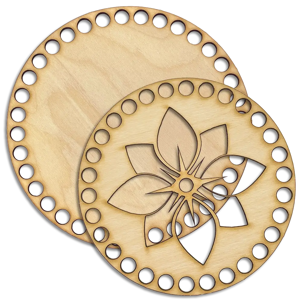 #Modell_Holzboden und -deckel mit Motiv Blume