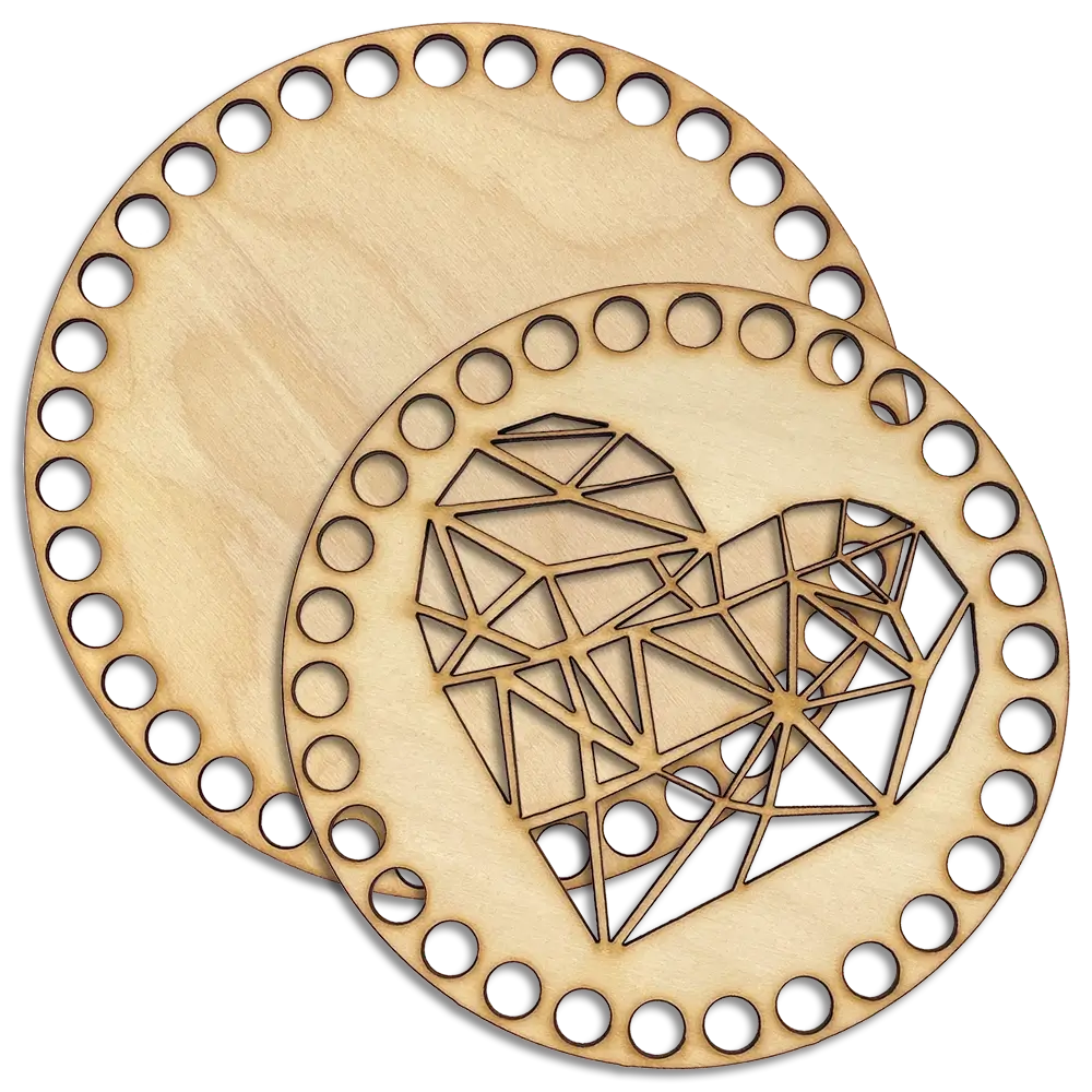 #Modell_Holzboden und -deckel mit Motiv Herz