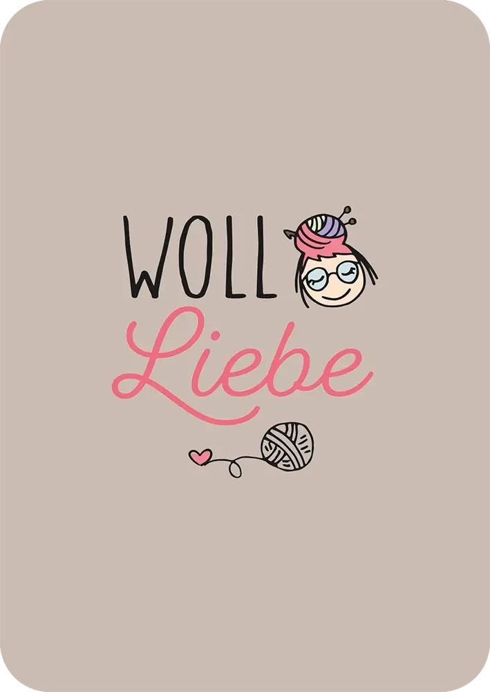 #Design_Karte 4: Braun - WollLiebe