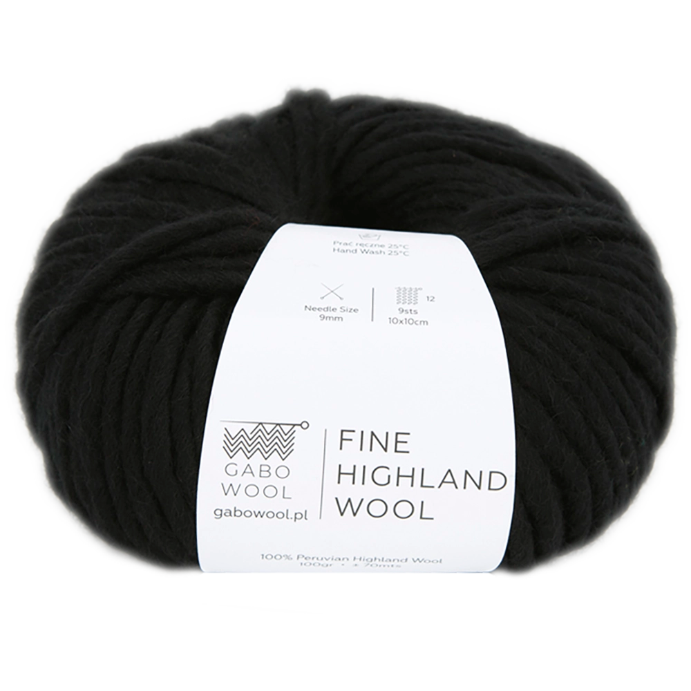 #Farbe_Gabo Wool Fine Highland Wool | Schwarz