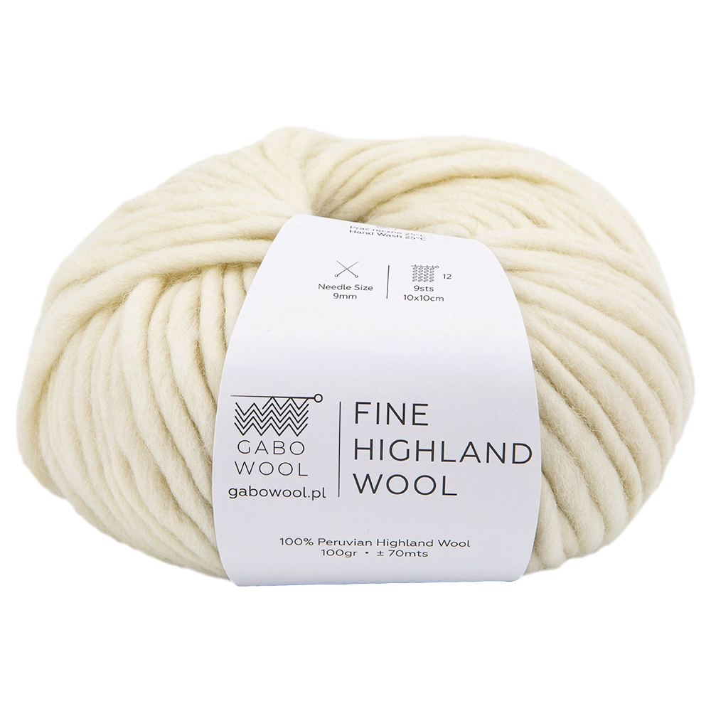 #Farbe_Gabo Wool Fine Highland Wool | Weiß